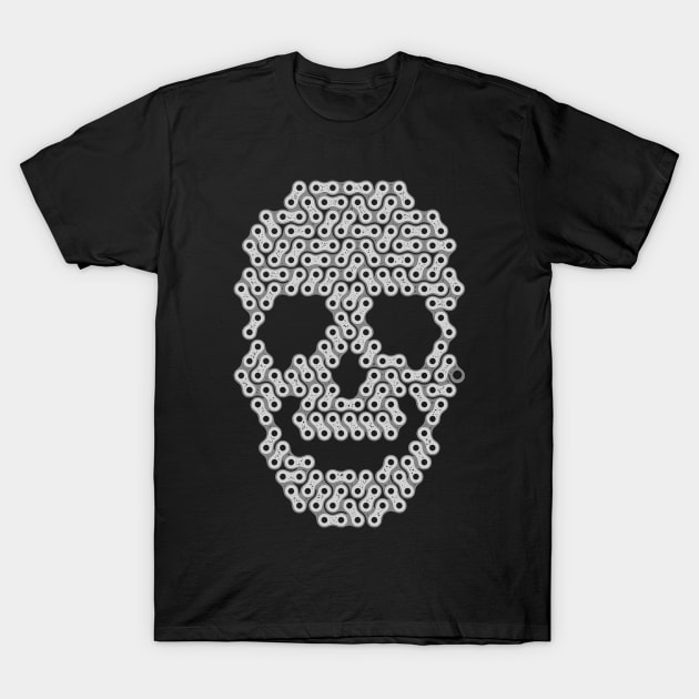 Bike Chain Skull T-Shirt by Pufahl